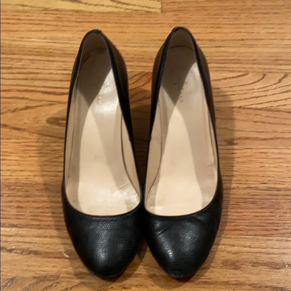 Cole Haan 3.25” black wedge heel